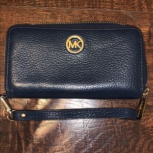 Michael Kors Navy Wristlet